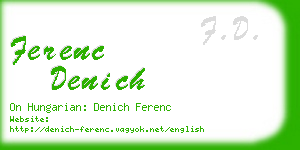 ferenc denich business card